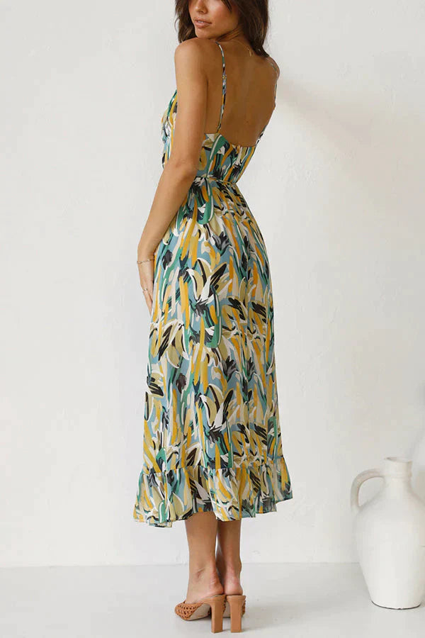 ESTELLEA™ – ELEGANTE VESTIDO DE LARGO MEDIO CON ESTAMPADOS ARTÍSTICOS