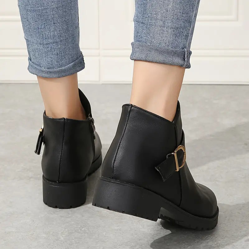 VICTORIA™ BOTAS CÓMODAS ORTOPÉDICAS CON CREMALLERA, HEBILLA Y CINTURÓN