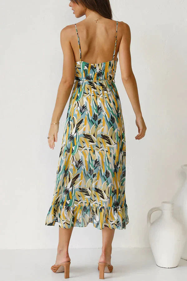 ESTELLEA™ – ELEGANTE VESTIDO DE LARGO MEDIO CON ESTAMPADOS ARTÍSTICOS