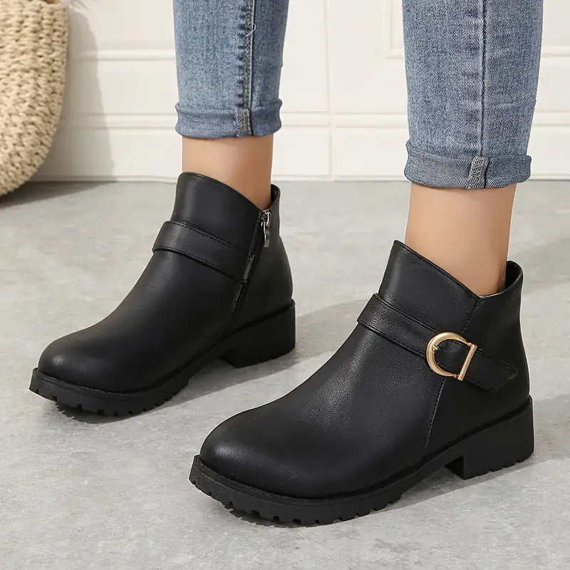 VICTORIA™ BOTAS CÓMODAS ORTOPÉDICAS CON CREMALLERA, HEBILLA Y CINTURÓN