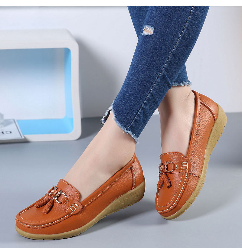 AMARY™ MOCASINES ORTOPÉDICOS DE CUERO CON SOPORTE DE ARCO