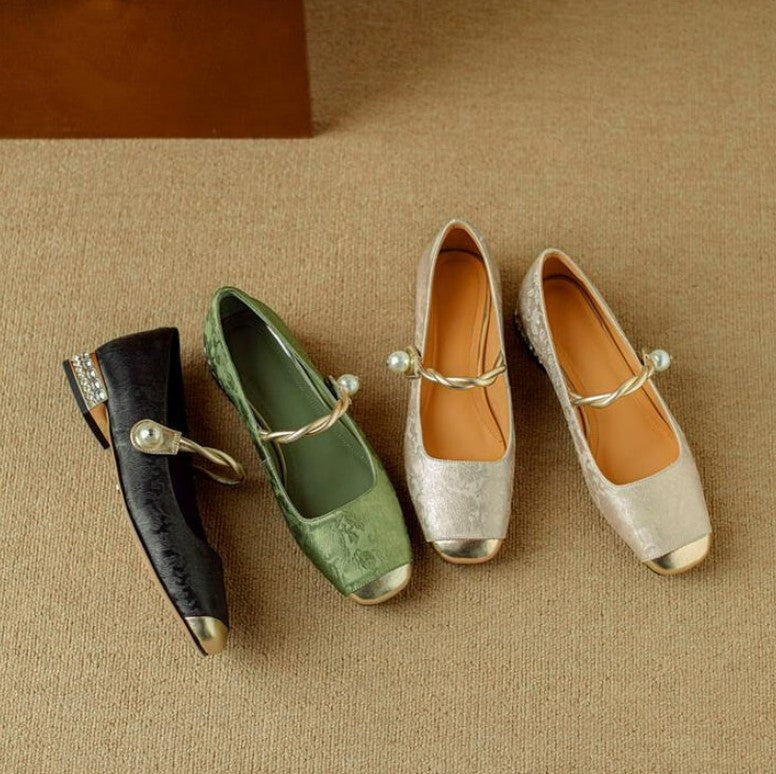 LILI™ MOCASINES ELEGANTES DE MUJER CON BRILLANTES EN EL TACON