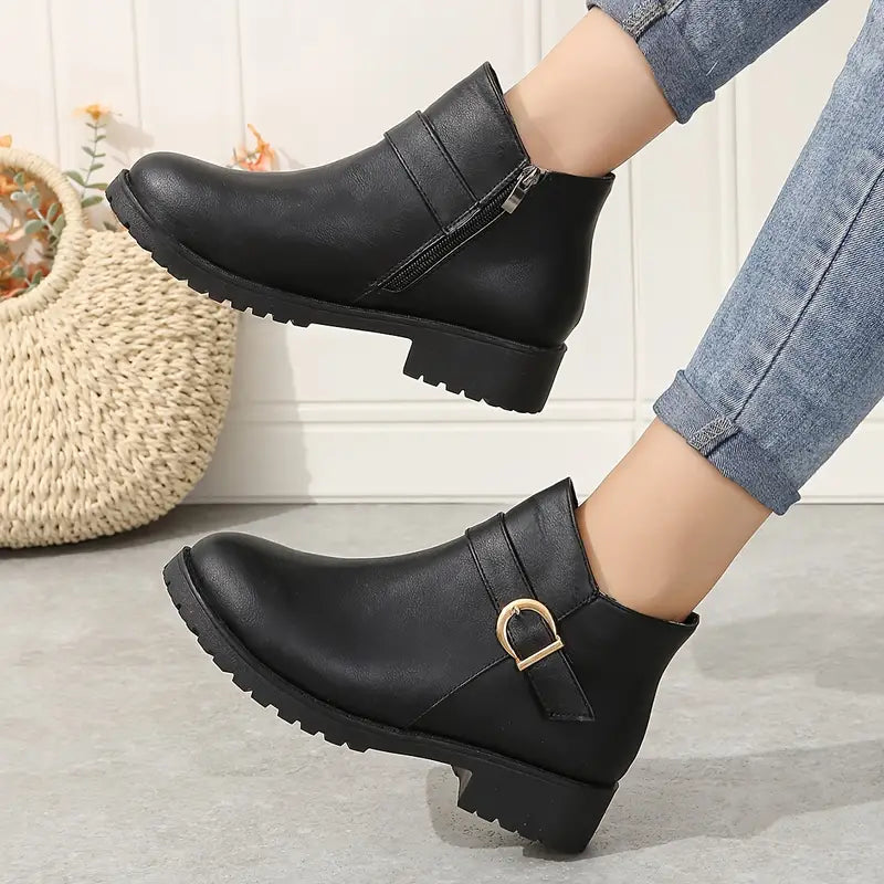VICTORIA™ BOTAS CÓMODAS ORTOPÉDICAS CON CREMALLERA, HEBILLA Y CINTURÓN