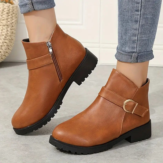 VICTORIA™ BOTAS CÓMODAS ORTOPÉDICAS CON CREMALLERA, HEBILLA Y CINTURÓN