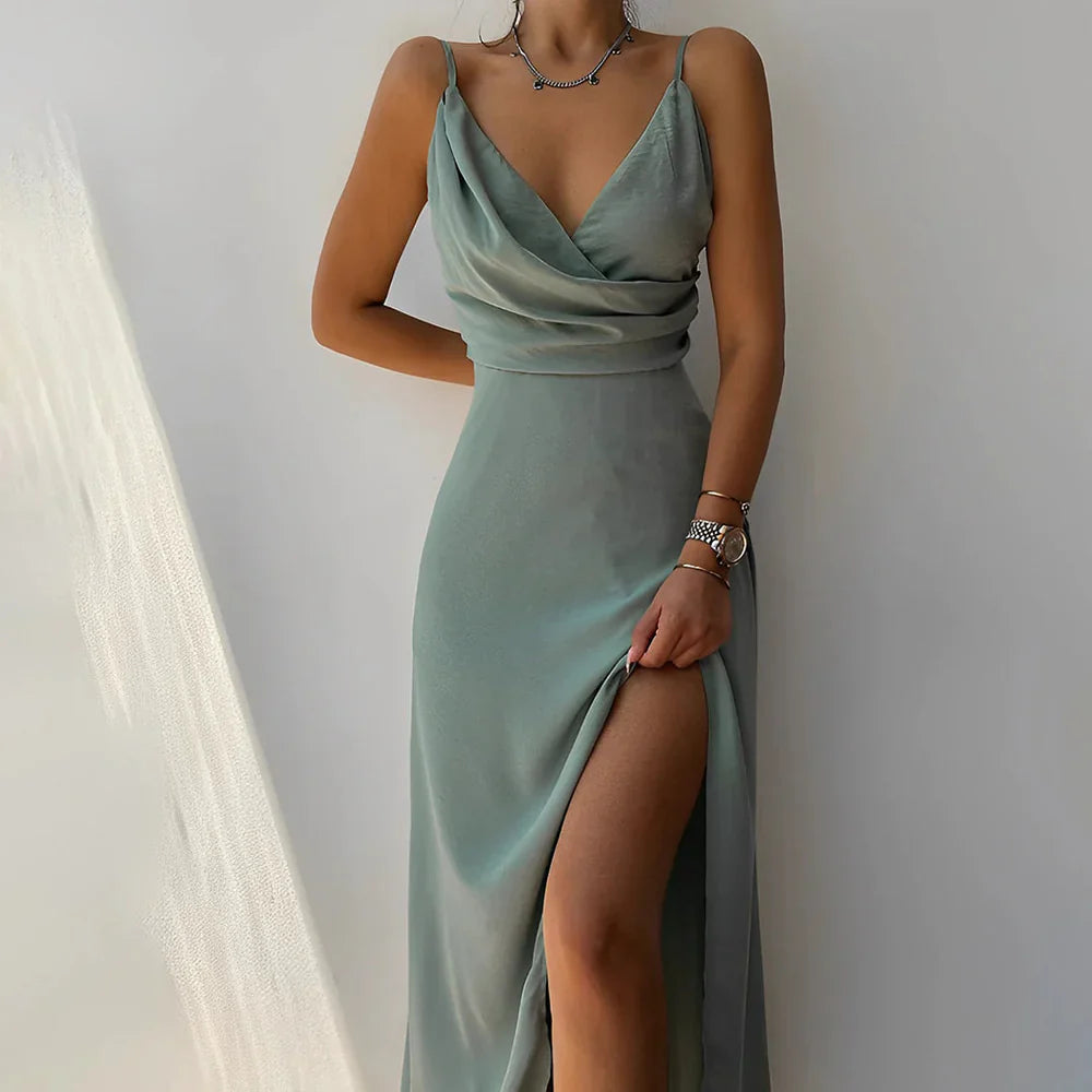 LUMINATE™ – VESTIDO LARGO CON ABERTURA LATERAL