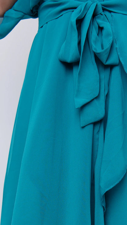 MONAÉ™ – ELEGANTE VESTIDO DE GASA CON CUELLO EN V