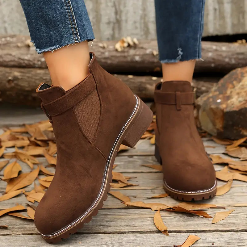 ENDERBY™ BOTINES RETRO PLANOS DE MUJER CON HEBILLA