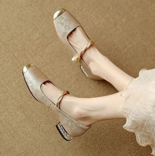 LILI™ MOCASINES ELEGANTES DE MUJER CON BRILLANTES EN EL TACON