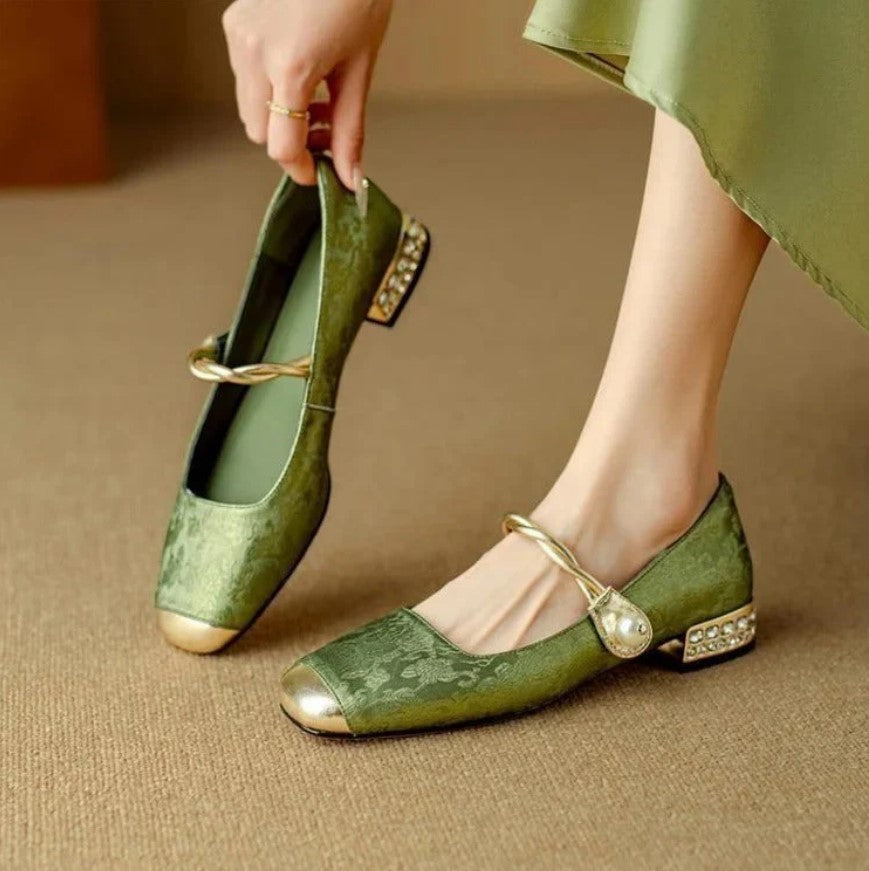 LILI™ MOCASINES ELEGANTES DE MUJER CON BRILLANTES EN EL TACON