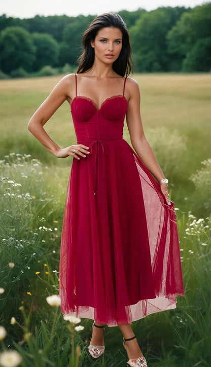 ÉTOILE™ – VESTIDO DE NOCHE DE PRINCESA DE GASA SIN TIRANTES