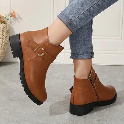 VICTORIA™ BOTAS CÓMODAS ORTOPÉDICAS CON CREMALLERA, HEBILLA Y CINTURÓN