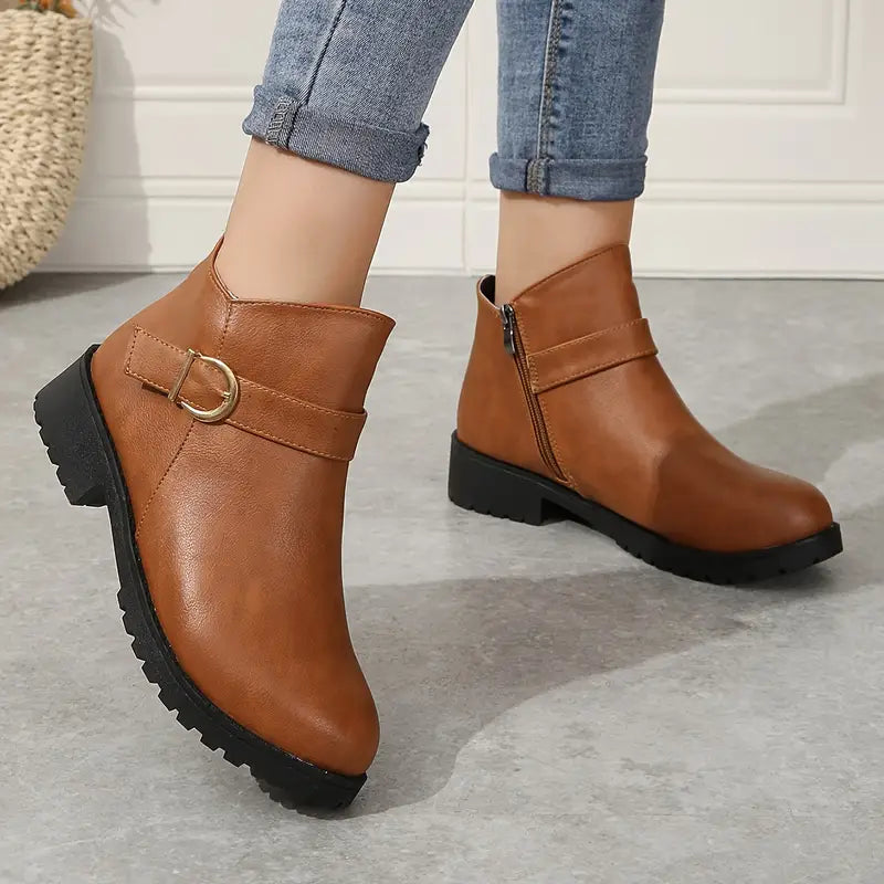VICTORIA™ BOTAS CÓMODAS ORTOPÉDICAS CON CREMALLERA, HEBILLA Y CINTURÓN